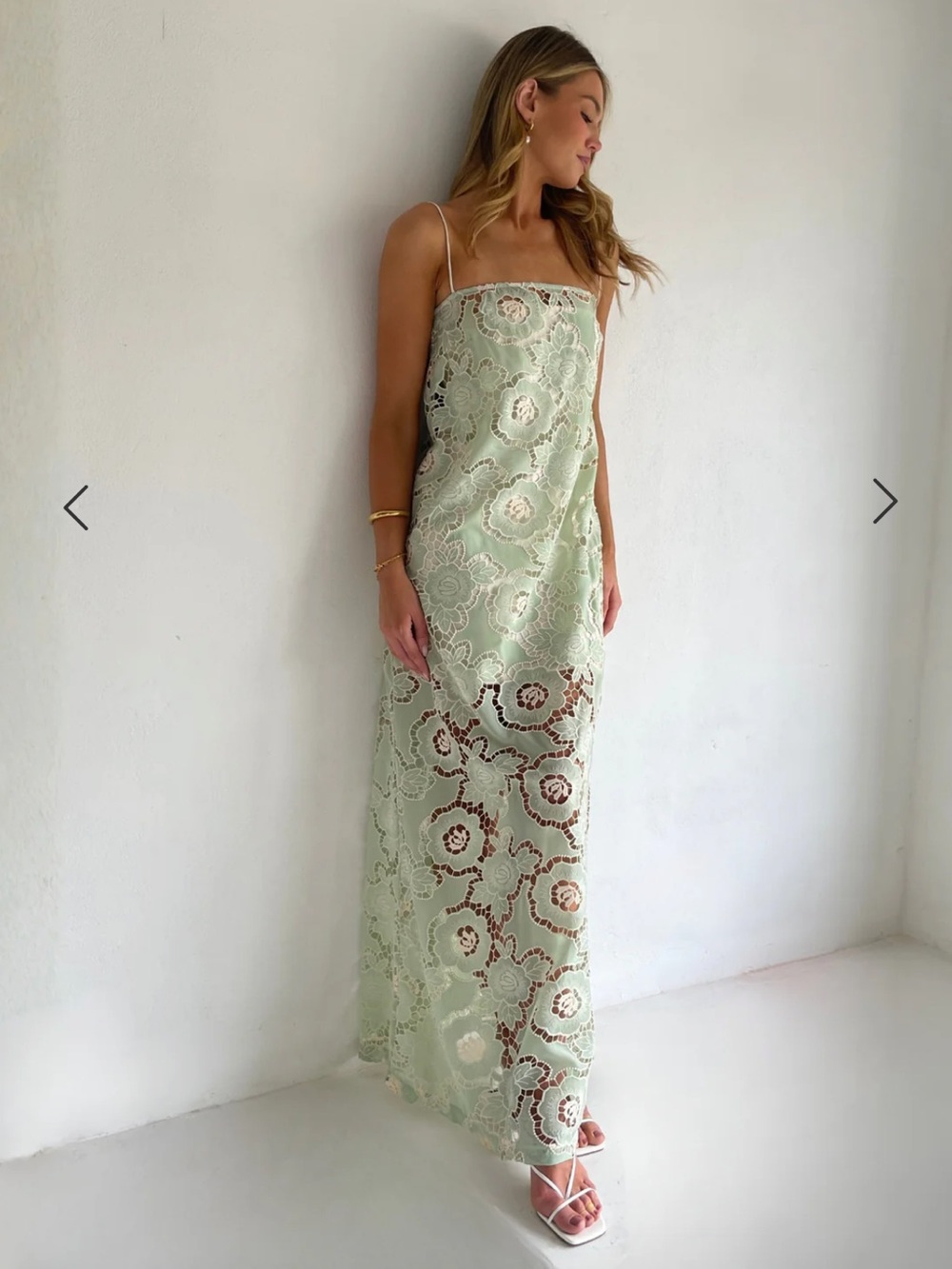 NWT By Nicole Tove Maxi Dress in Mint Lace - Coco & Lola AU 14 / US 10